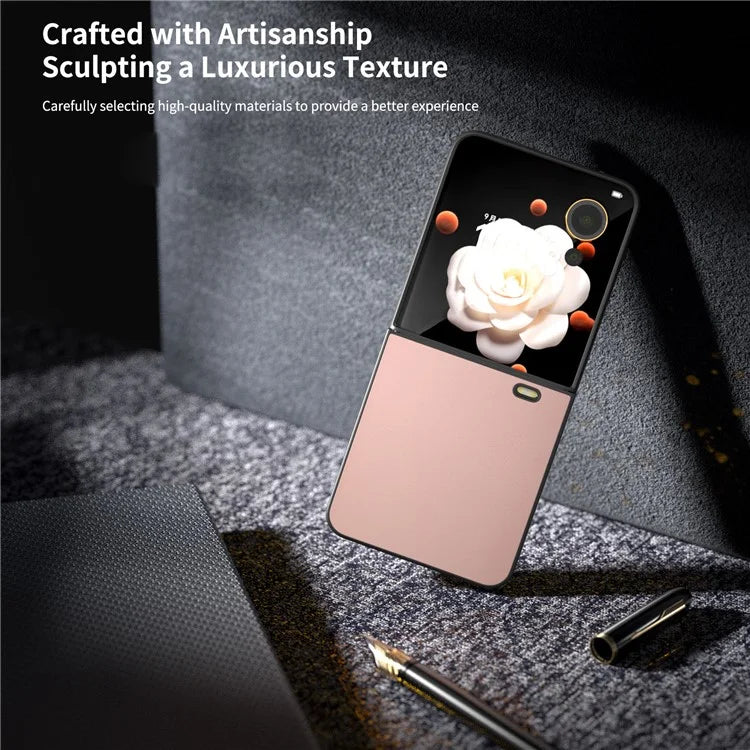 For Honor Magic V Flip 5G Case PU Leather Coated Hard PC Folding Phone Cover