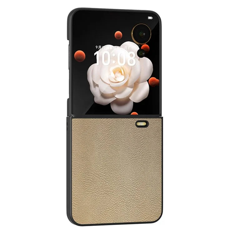 For Honor Magic V Flip 5G Case PU Leather Coated Hard PC Folding Phone Cover