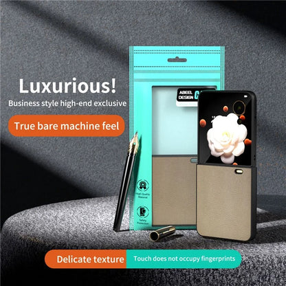 For Honor Magic V Flip 5G Case PU Leather Coated Hard PC Folding Phone Cover