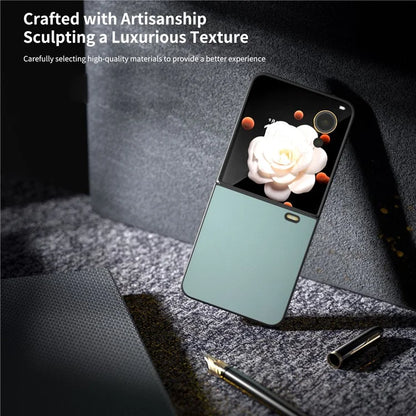 For Honor Magic V Flip 5G Case PU Leather Coated Hard PC Folding Phone Cover