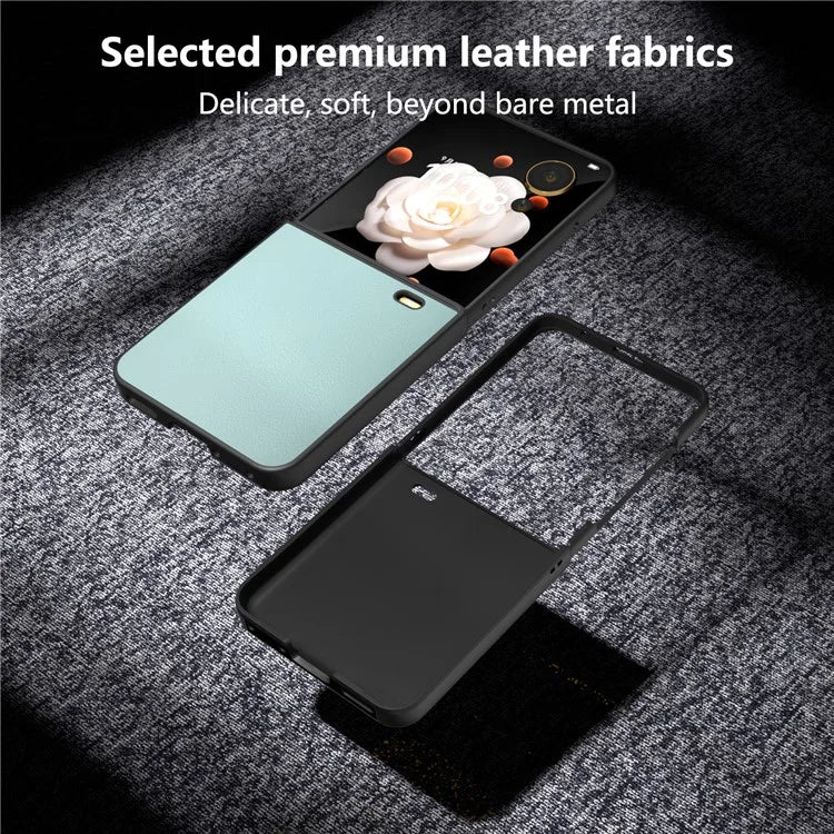 For Honor Magic V Flip 5G Case PU Leather Coated Hard PC Folding Phone Cover
