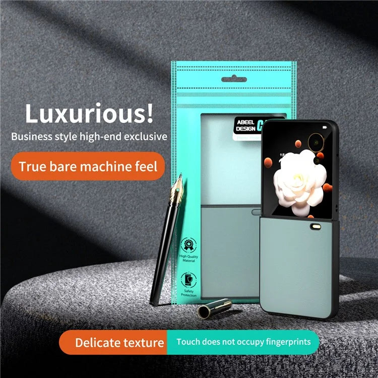For Honor Magic V Flip 5G Case PU Leather Coated Hard PC Folding Phone Cover