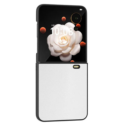 For Honor Magic V Flip 5G Case PU Leather Coated Hard PC Folding Phone Cover