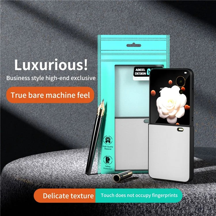 For Honor Magic V Flip 5G Case PU Leather Coated Hard PC Folding Phone Cover