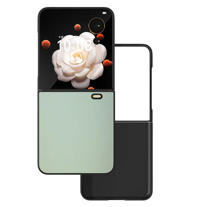 For Honor Magic V Flip 5G Case PU Leather Coated Hard PC Folding Phone Cover