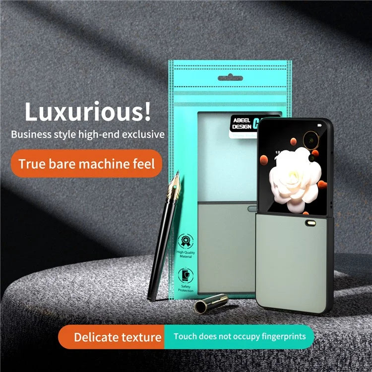 For Honor Magic V Flip 5G Case PU Leather Coated Hard PC Folding Phone Cover