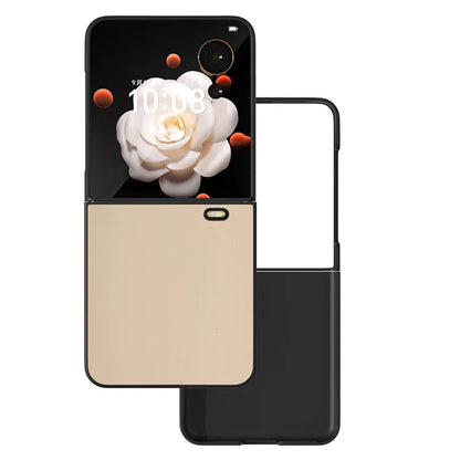 For Honor Magic V Flip 5G Case PU Leather Coated Hard PC Folding Phone Cover