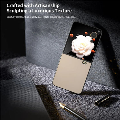 For Honor Magic V Flip 5G Case PU Leather Coated Hard PC Folding Phone Cover