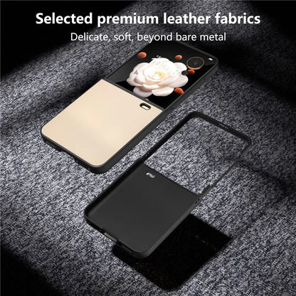 For Honor Magic V Flip 5G Case PU Leather Coated Hard PC Folding Phone Cover