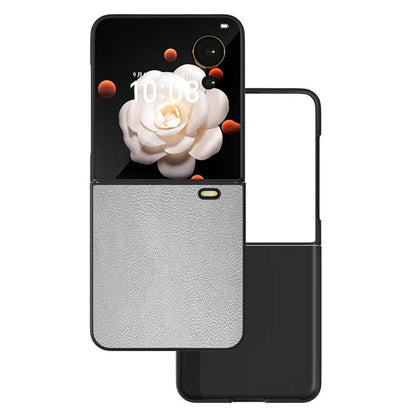 For Honor Magic V Flip 5G Case PU Leather Coated Hard PC Folding Phone Cover