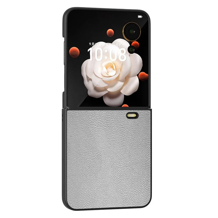 For Honor Magic V Flip 5G Case PU Leather Coated Hard PC Folding Phone Cover