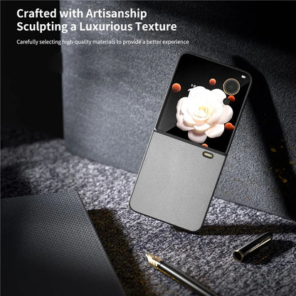 For Honor Magic V Flip 5G Case PU Leather Coated Hard PC Folding Phone Cover