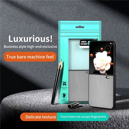 For Honor Magic V Flip 5G Case PU Leather Coated Hard PC Folding Phone Cover