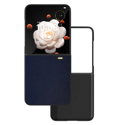 For Honor Magic V Flip 5G Case PU Leather Coated Hard PC Folding Phone Cover
