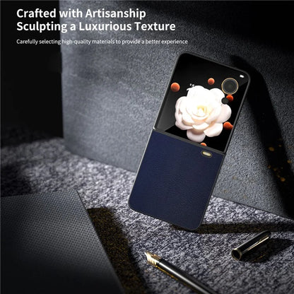 For Honor Magic V Flip 5G Case PU Leather Coated Hard PC Folding Phone Cover