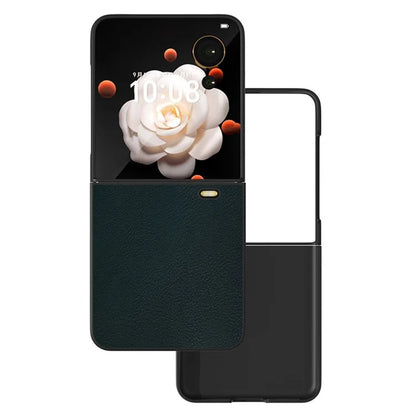 For Honor Magic V Flip 5G Case PU Leather Coated Hard PC Folding Phone Cover