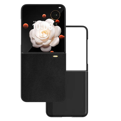 For Honor Magic V Flip 5G Case PU Leather Coated Hard PC Folding Phone Cover