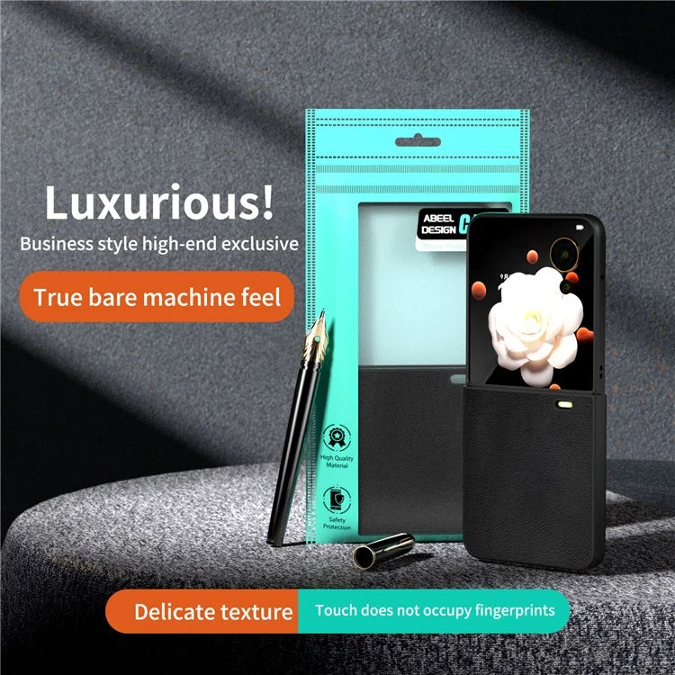 For Honor Magic V Flip 5G Case PU Leather Coated Hard PC Folding Phone Cover