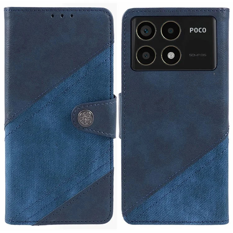 For Xiaomi Redmi K70 5G / K70 Pro 5G / Poco F6 Pro 5G Case Wallet Leather Phone Cover Texture Splicing
