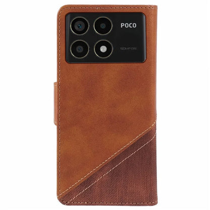 For Xiaomi Redmi K70 5G / K70 Pro 5G / Poco F6 Pro 5G Case Wallet Leather Phone Cover Texture Splicing