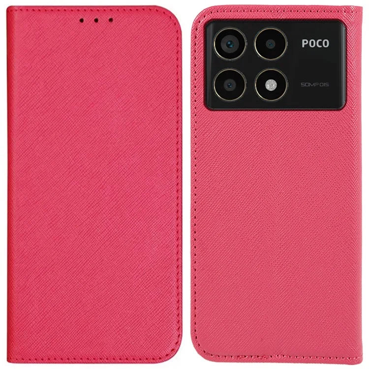 For Xiaomi Redmi K70 5G / K70 Pro 5G / Poco F6 Pro 5G Case Wallet Leather Phone Cover Cross Texture