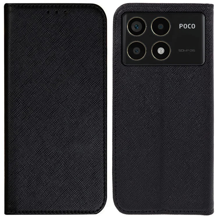 For Xiaomi Redmi K70 5G / K70 Pro 5G / Poco F6 Pro 5G Case Wallet Leather Phone Cover Cross Texture
