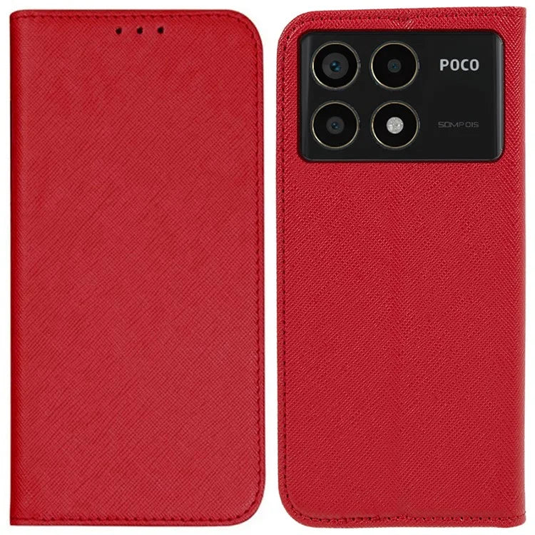 For Xiaomi Redmi K70 5G / K70 Pro 5G / Poco F6 Pro 5G Case Wallet Leather Phone Cover Cross Texture