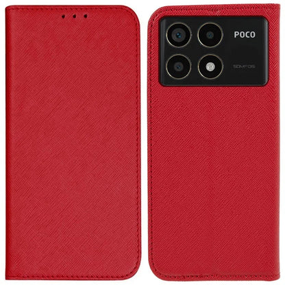 For Xiaomi Redmi K70 5G / K70 Pro 5G / Poco F6 Pro 5G Case Wallet Leather Phone Cover Cross Texture