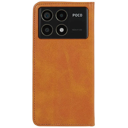 For Xiaomi Redmi K70 5G / K70 Pro 5G / Poco F6 Pro 5G Case Stand Leather Phone Cover Calf Texture