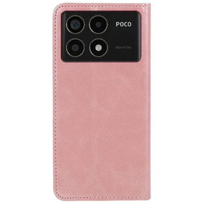 For Xiaomi Redmi K70 5G / K70 Pro 5G / Poco F6 Pro 5G Case Stand Leather Phone Cover Calf Texture
