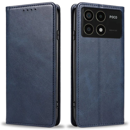 For Xiaomi Redmi K70 5G / K70 Pro 5G / Poco F6 Pro 5G Case Stand Leather Phone Cover Calf Texture