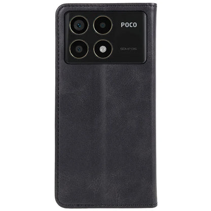 For Xiaomi Redmi K70 5G / K70 Pro 5G / Poco F6 Pro 5G Case Stand Leather Phone Cover Calf Texture