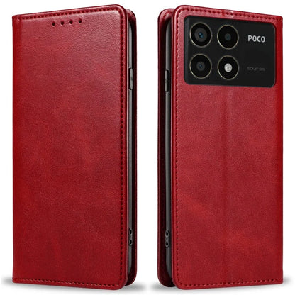 For Xiaomi Redmi K70 5G / K70 Pro 5G / Poco F6 Pro 5G Case Stand Leather Phone Cover Calf Texture