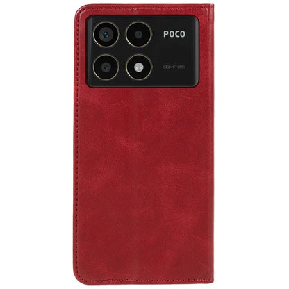 For Xiaomi Redmi K70 5G / K70 Pro 5G / Poco F6 Pro 5G Case Stand Leather Phone Cover Calf Texture