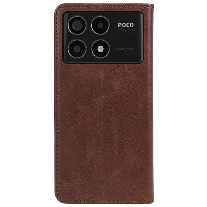 For Xiaomi Redmi K70 5G / K70 Pro 5G / Poco F6 Pro 5G Case Stand Leather Phone Cover Calf Texture