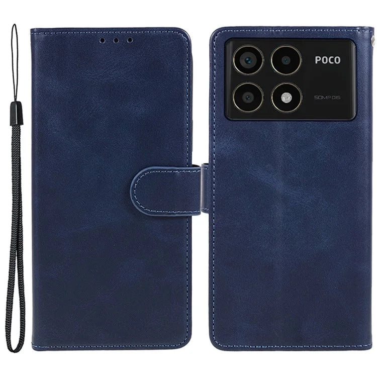 For Xiaomi Redmi K70 5G / K70 Pro 5G / Poco F6 Pro 5G Case Calf Texture Leather Wallet Phone Cover