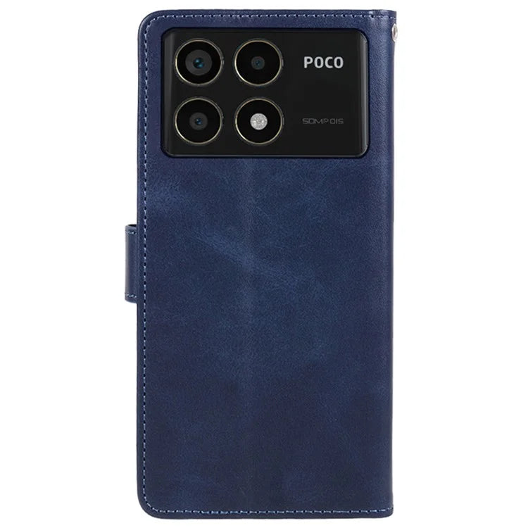 For Xiaomi Redmi K70 5G / K70 Pro 5G / Poco F6 Pro 5G Case Calf Texture Leather Wallet Phone Cover
