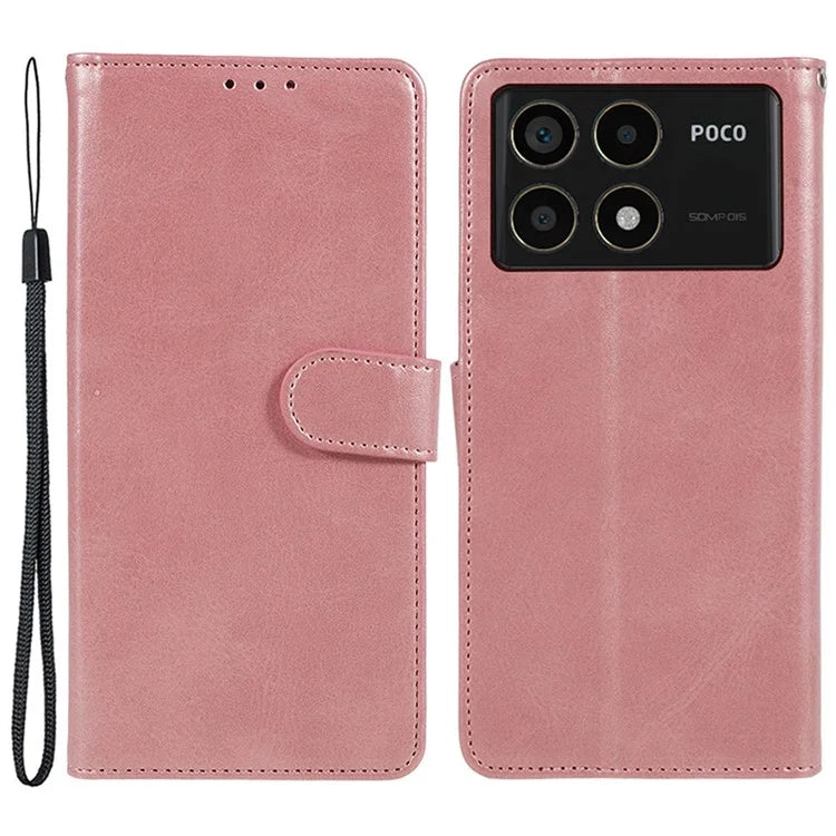 For Xiaomi Redmi K70 5G / K70 Pro 5G / Poco F6 Pro 5G Case Calf Texture Leather Wallet Phone Cover