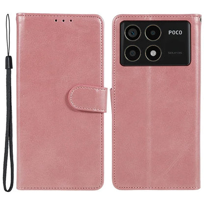 For Xiaomi Redmi K70 5G / K70 Pro 5G / Poco F6 Pro 5G Case Calf Texture Leather Wallet Phone Cover