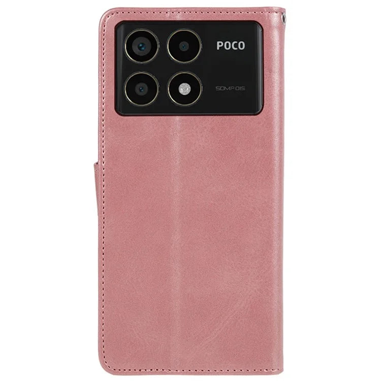 For Xiaomi Redmi K70 5G / K70 Pro 5G / Poco F6 Pro 5G Case Calf Texture Leather Wallet Phone Cover
