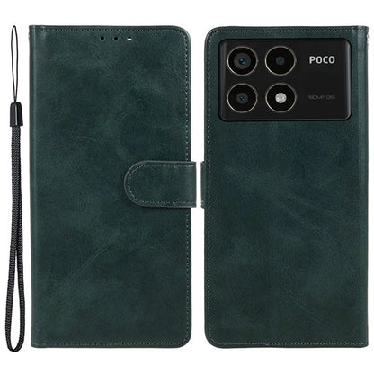 For Xiaomi Redmi K70 5G / K70 Pro 5G / Poco F6 Pro 5G Case Calf Texture Leather Wallet Phone Cover