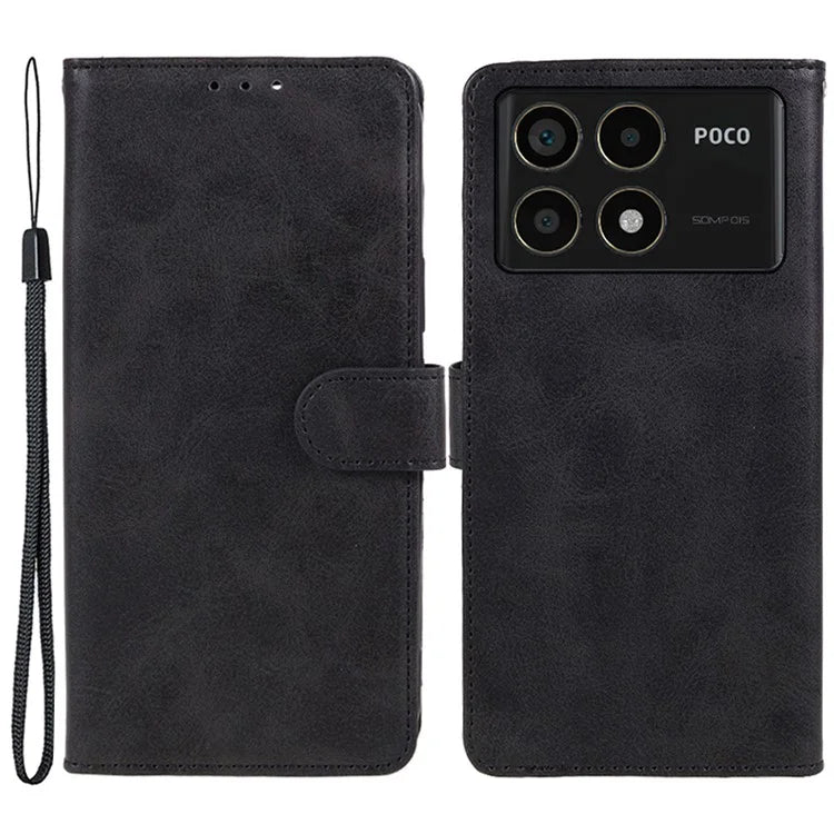 For Xiaomi Redmi K70 5G / K70 Pro 5G / Poco F6 Pro 5G Case Calf Texture Leather Wallet Phone Cover