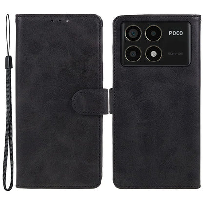 For Xiaomi Redmi K70 5G / K70 Pro 5G / Poco F6 Pro 5G Case Calf Texture Leather Wallet Phone Cover