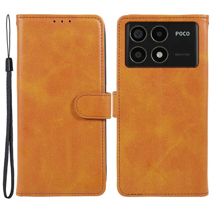 For Xiaomi Redmi K70 5G / K70 Pro 5G / Poco F6 Pro 5G Case Calf Texture Leather Wallet Phone Cover