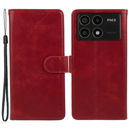 For Xiaomi Redmi K70 5G / K70 Pro 5G / Poco F6 Pro 5G Case Calf Texture Leather Wallet Phone Cover