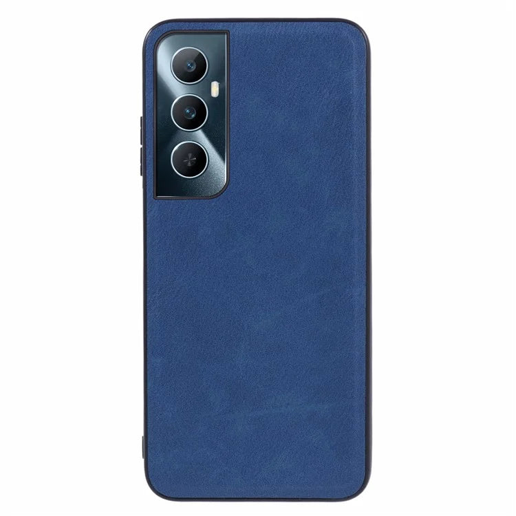 For Realme C65 4G Case Leather Coated PC+TPU Shockproof Phone Cover