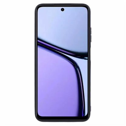 For Realme C65 4G Case Leather Coated PC+TPU Shockproof Phone Cover