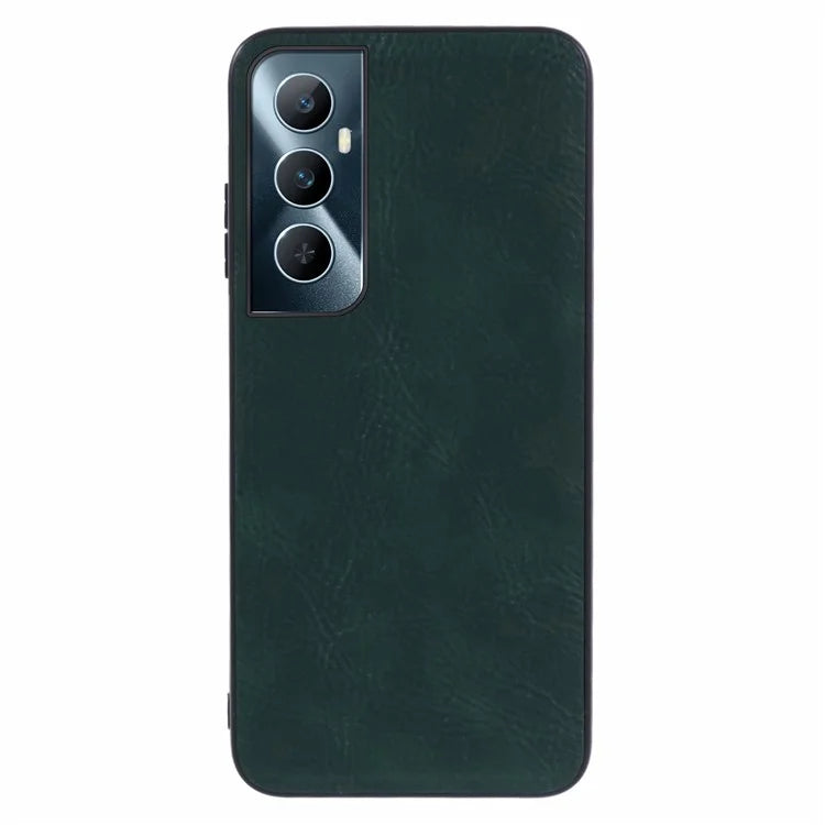 For Realme C65 4G Case Leather Coated PC+TPU Shockproof Phone Cover