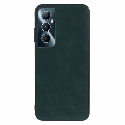 For Realme C65 4G Case Leather Coated PC+TPU Shockproof Phone Cover