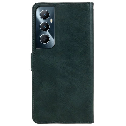 For Realme C65 4G Case Leather Calf Texture Busines Phone Cover with Card Holders Stand Function
